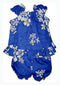Shadow White Hibiscus Girl's 2pc Hawaiian Cabana Set